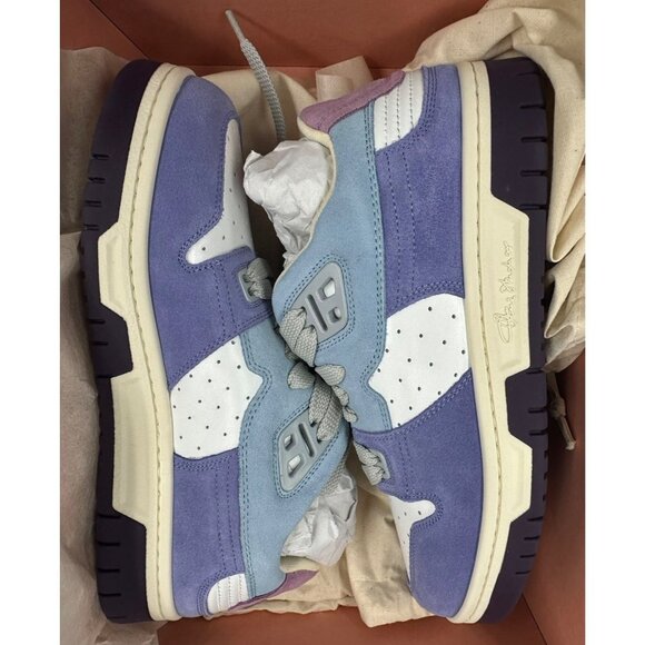Acne Studios Low Preppy Suede Sneakers Blue Purple EU39 AD0630 - Picture 10 of 11